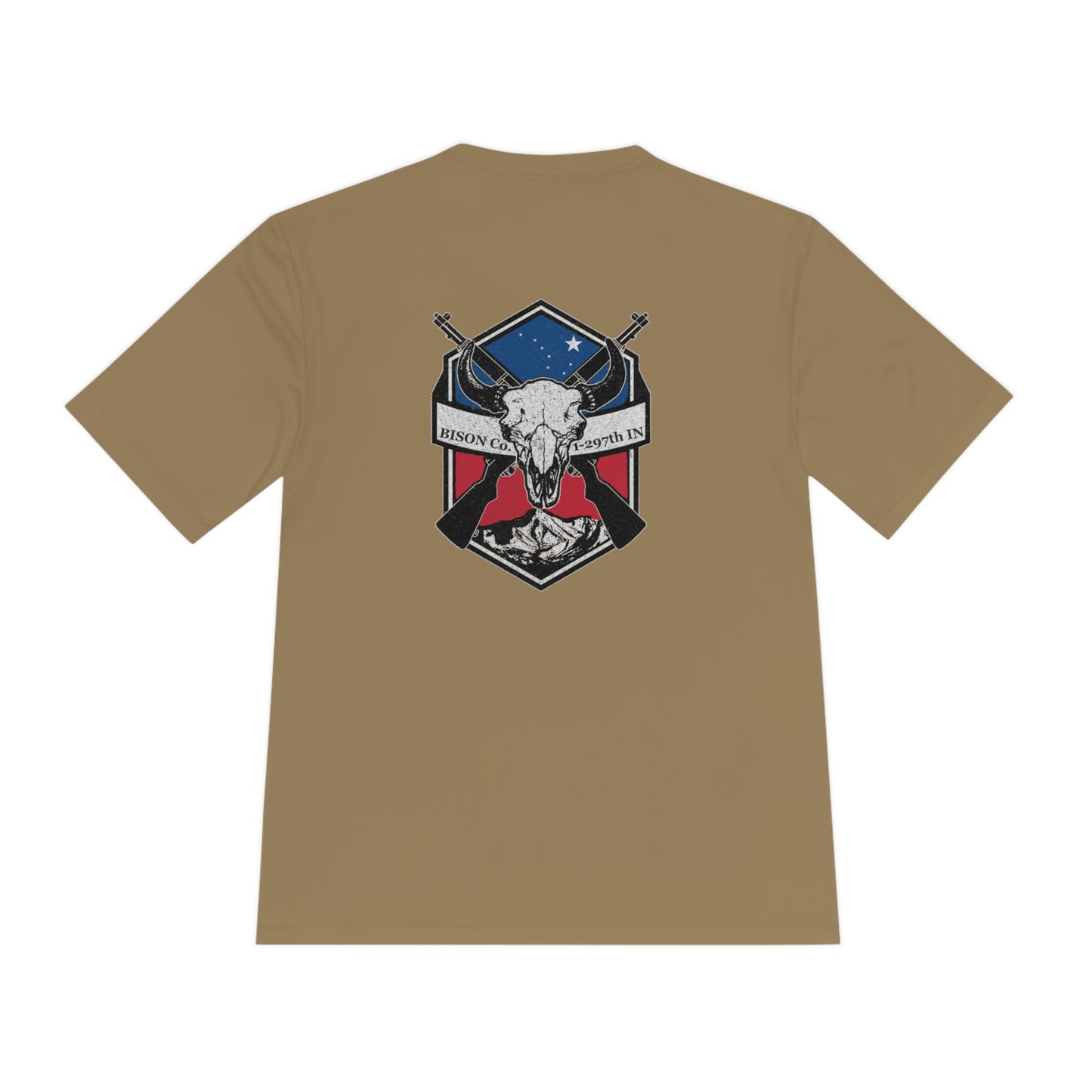 Bison Co 1-297th IN Moisture Wicking Short Sleeve Poly Tee