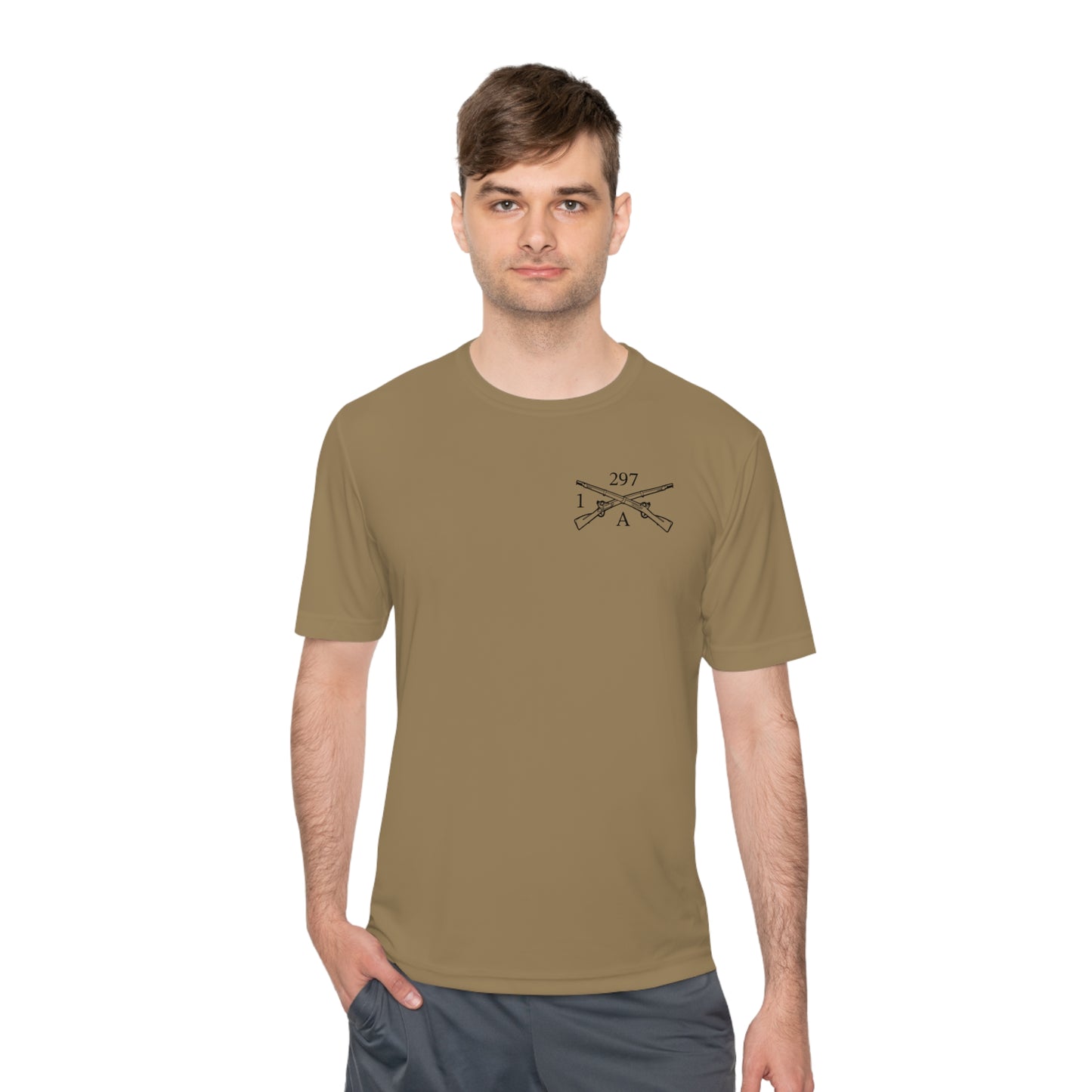 Avalanche Co 1-297th IN Moisture Wicking Short Sleeve Poly Tee