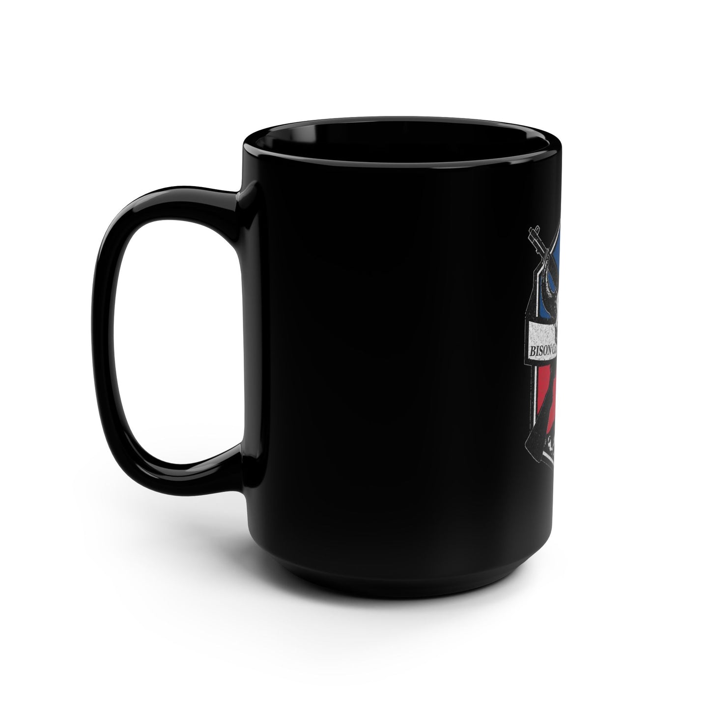 Bison Co 1-297th IN (Black Mug, 15oz)