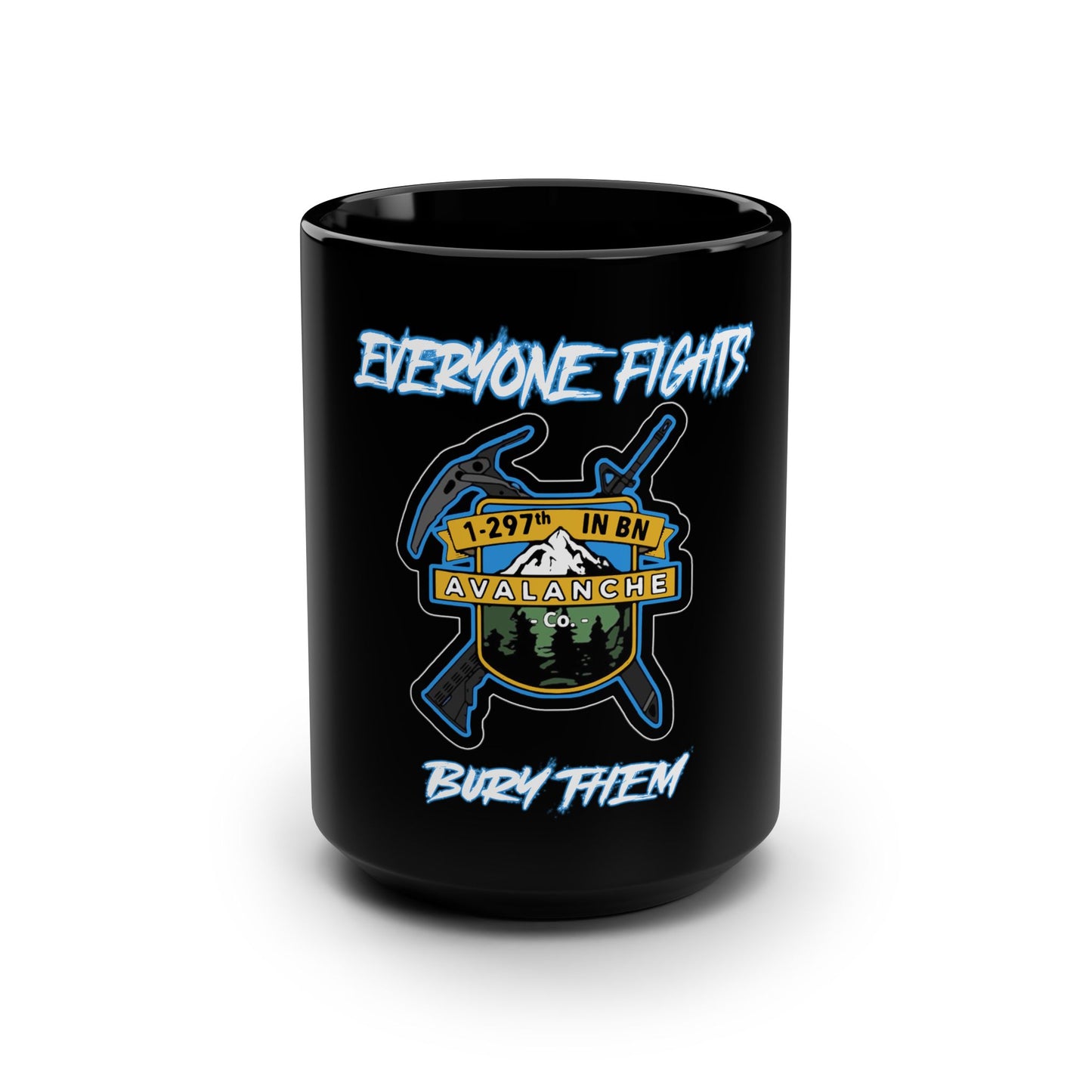 Z1 Avalanche Co 1-297th IN (Black Mug, 15oz)
