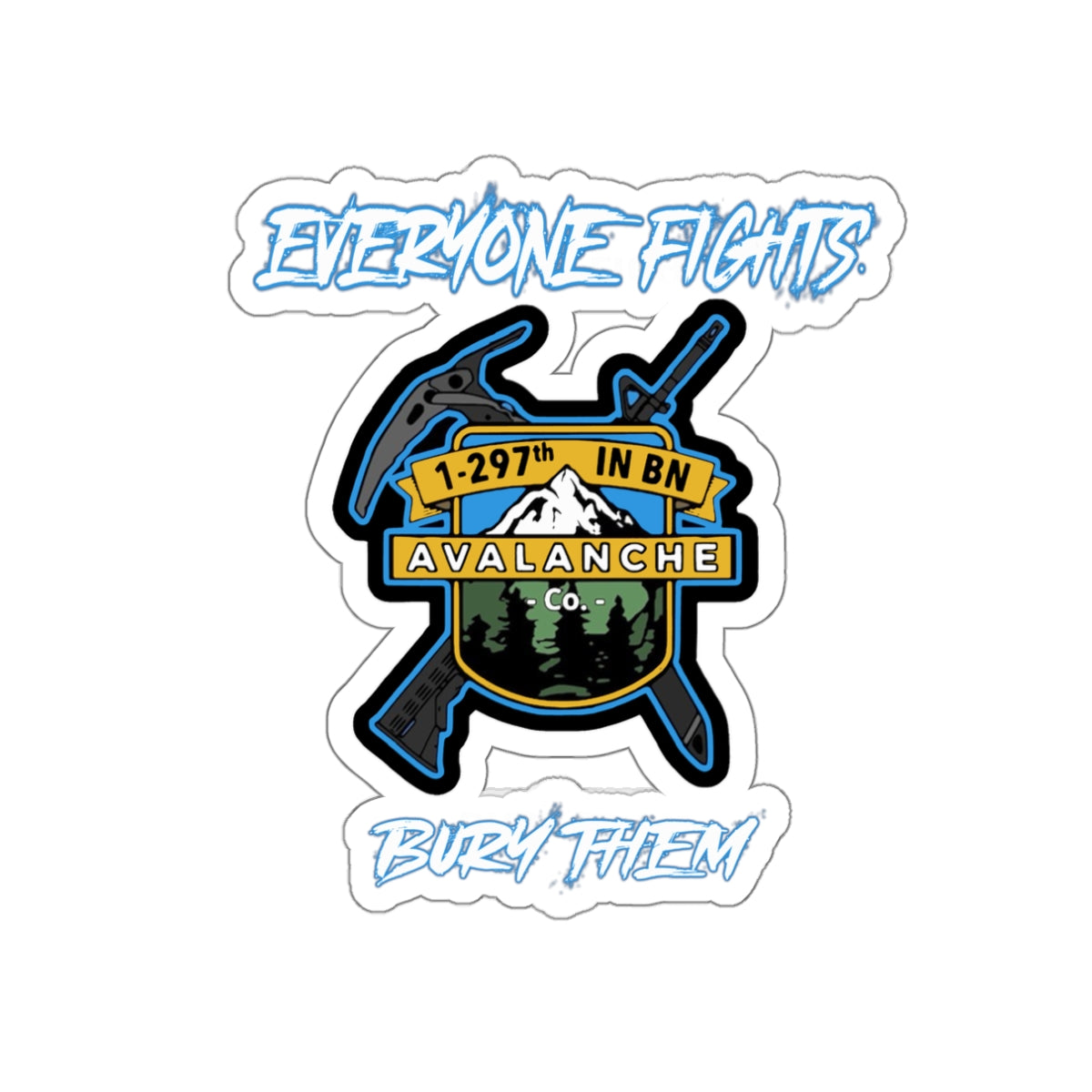 Z1 Avalanche Co 1-297th IN Die-Cut Sticker - 3"