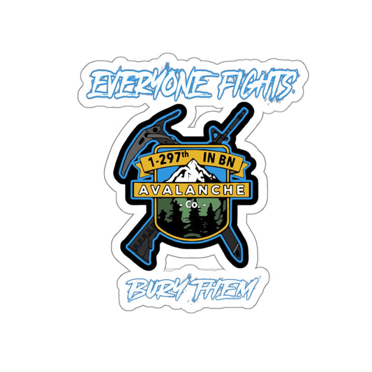 Avalanche Co 1-297th IN Die-Cut Sticker - 3"